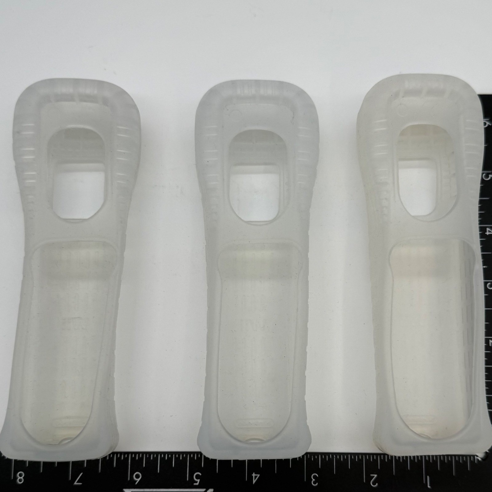 Nintendo Wii Remote Controller Silicone Skin Case Cover - Lot of 3 Clear