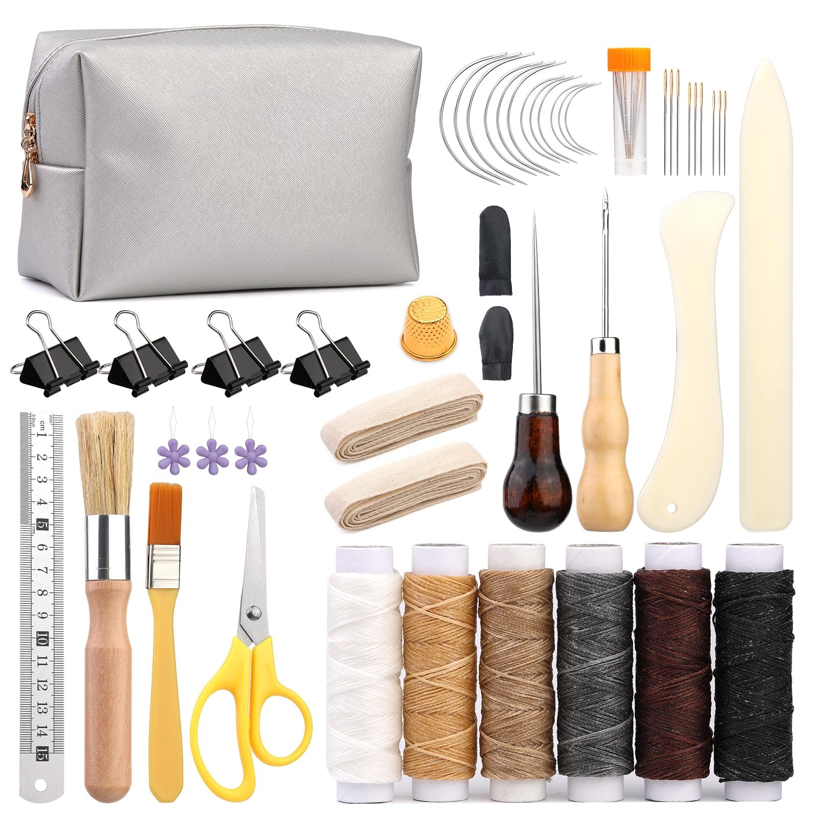 49 Pcs Book Binding Kits for Beginners Hand Bookbinding Tools Bookbinding Suppli