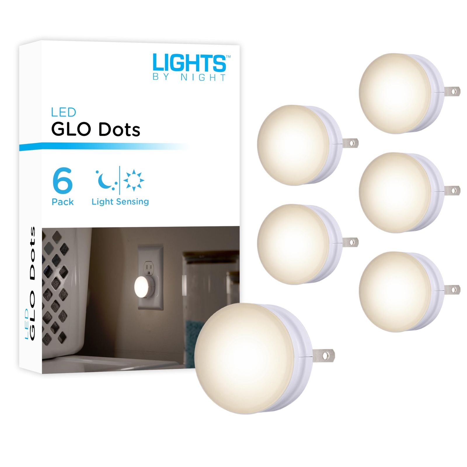 Mini Led Night Light Plugin Dusk To Dawn Sensor Warm White Compact Ambient Light