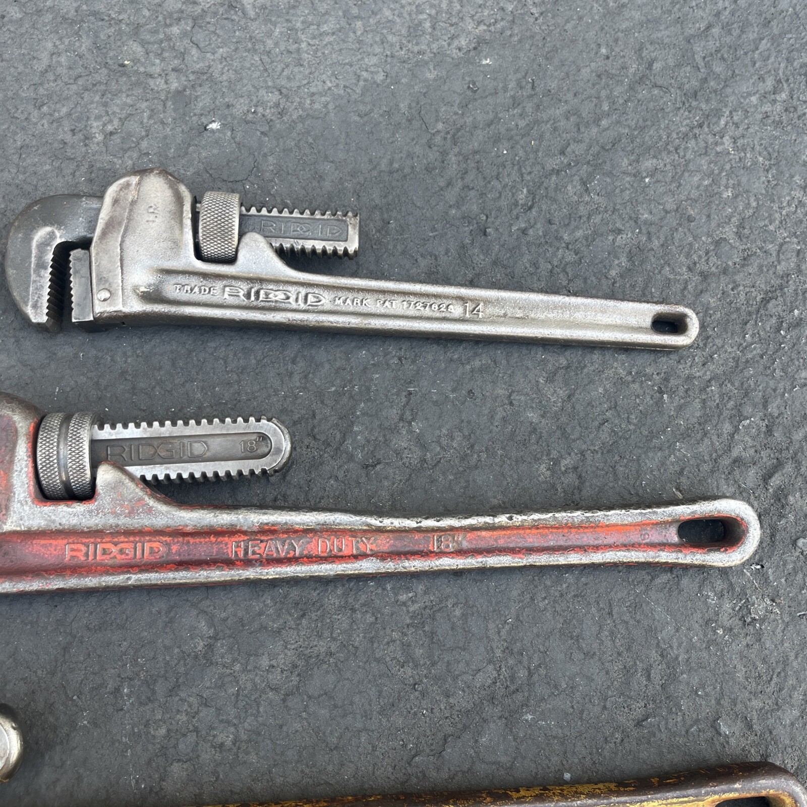 Ridgid pipe wrench set 24", 18", 14"