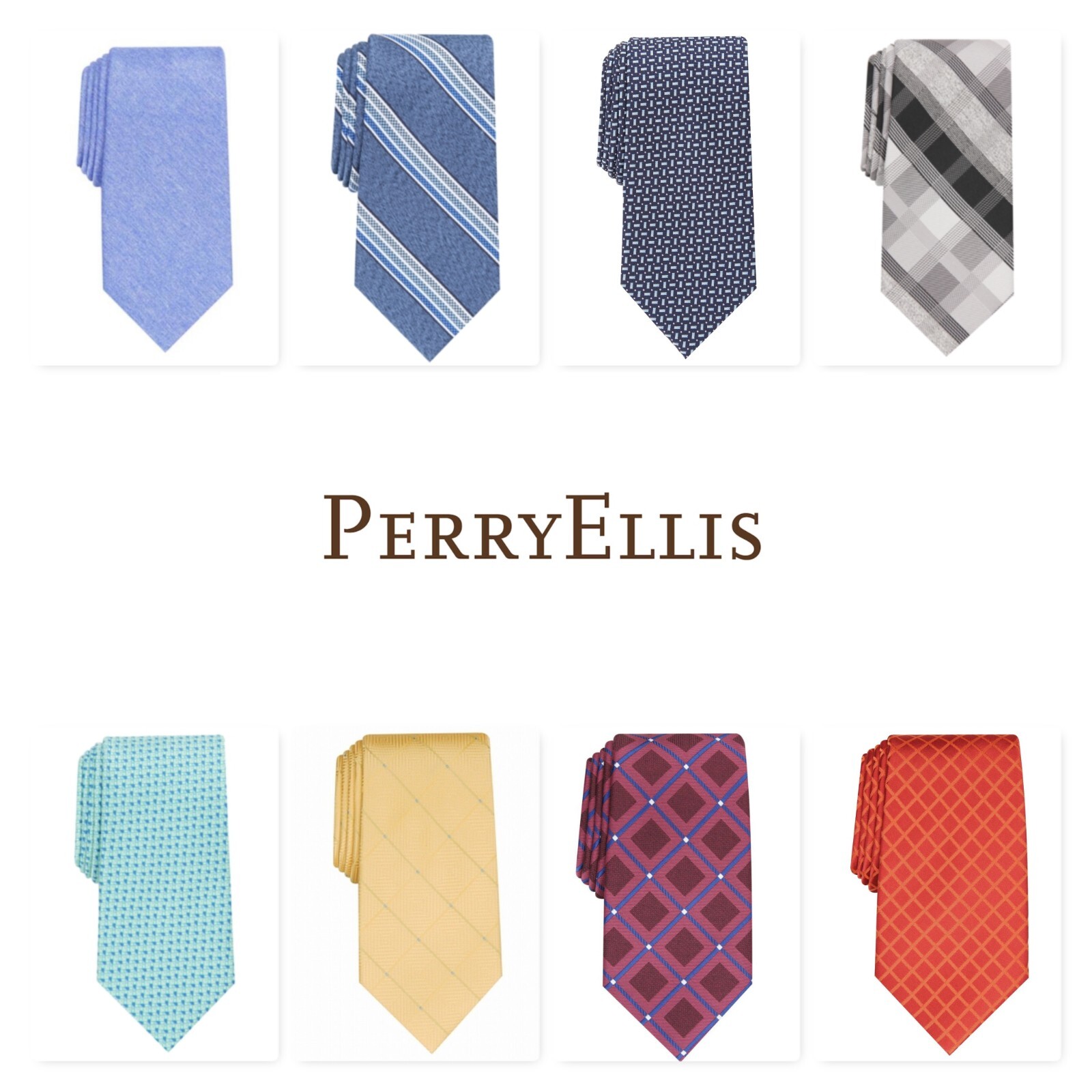 5.99 Perry Ellis Ties, Classic Width, Choose Pattern, Buy More to Save