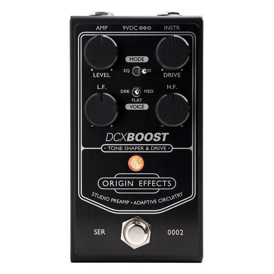 Origin Effects DCX Boost Tone Shaper/Drive Effects Pedal, Black Edition