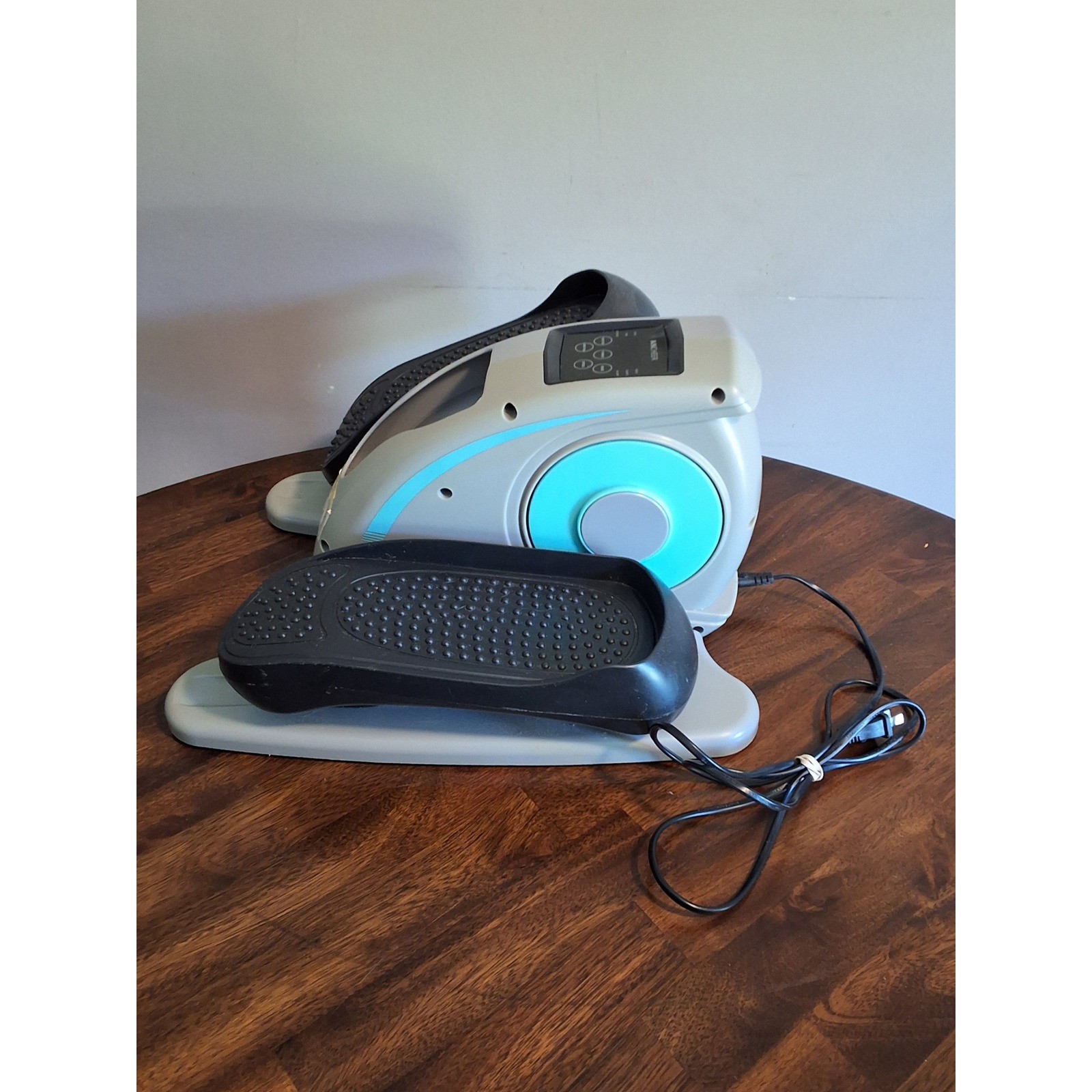 ANCHEER Under Desk Elliptical Machine Electric Pedal Exerciser Silver Black