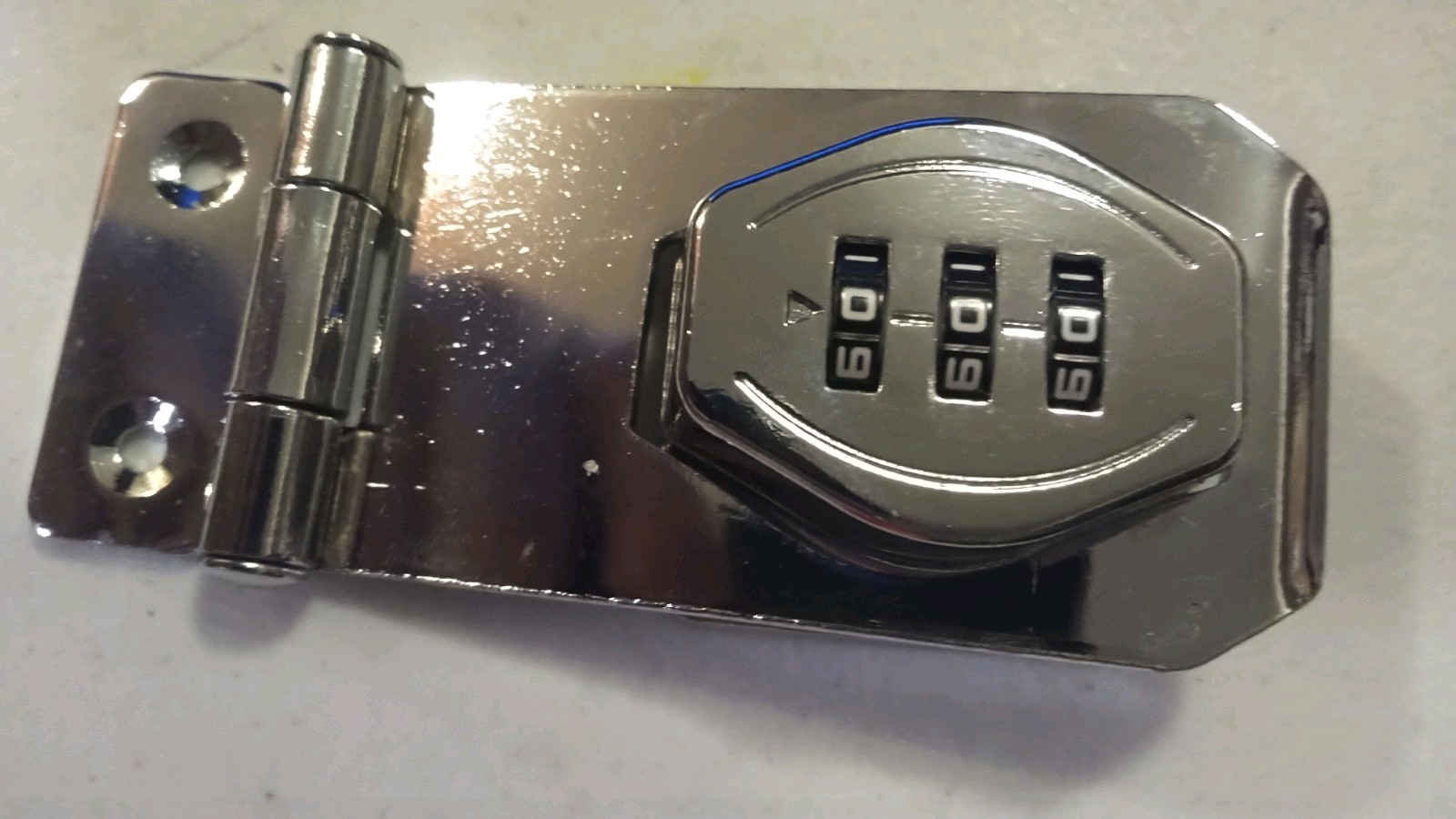 3.5" Combination Rotary Hasp Latch Lock 3 Digit Password