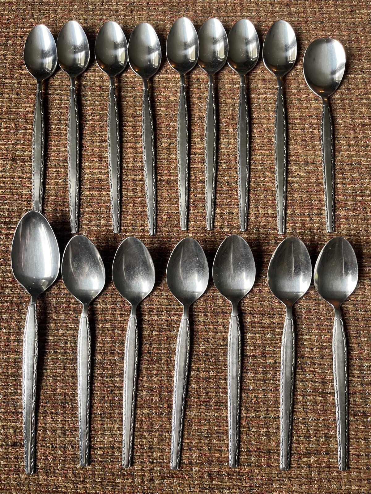 20 pc. Vtg. Rogers Co Ensenada Flatware Stainless Dinner Forks Spoons Spreader