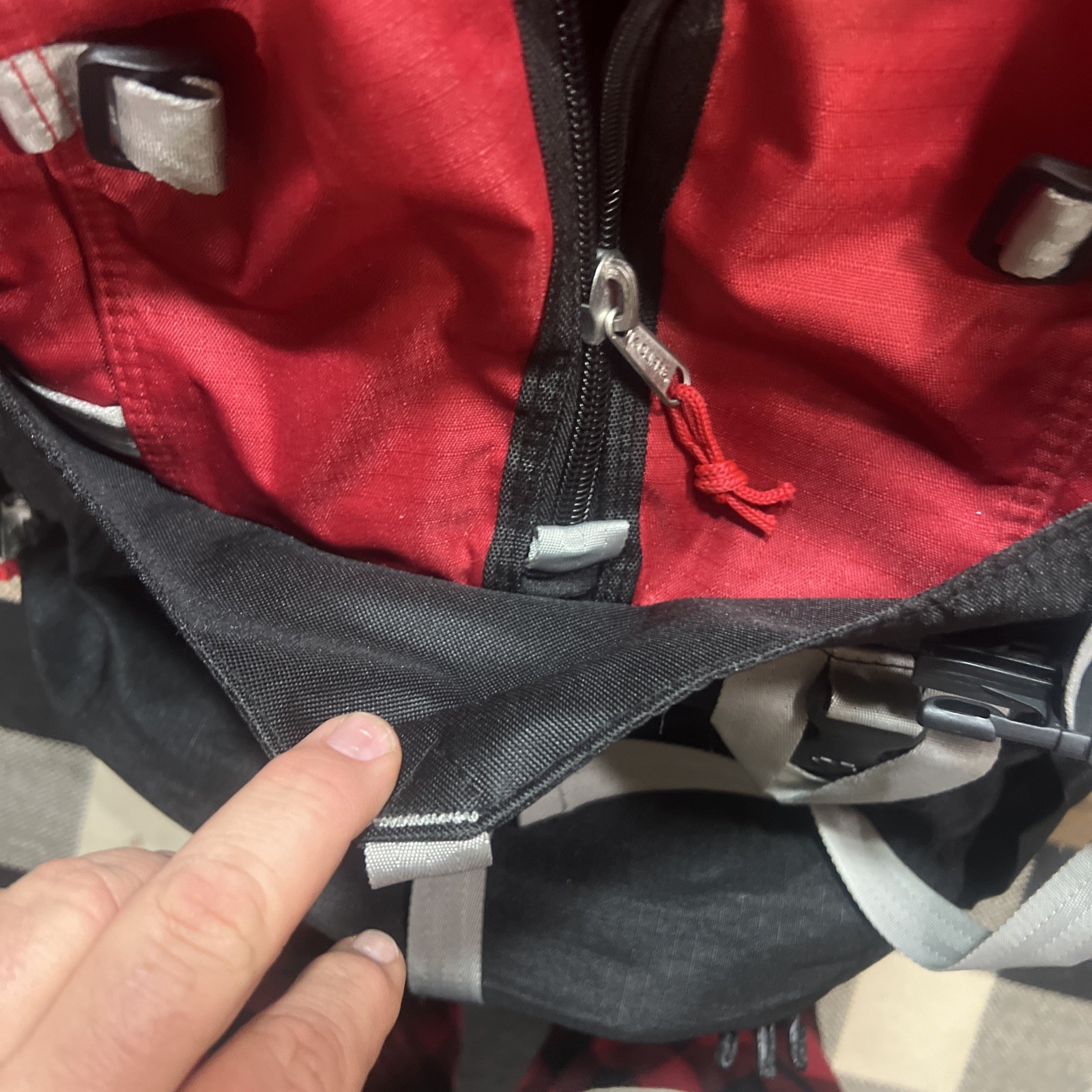 K-Cliffs 115L Internal Frame Hiking Camping Travel Backpack Red/Black Nice Pack!