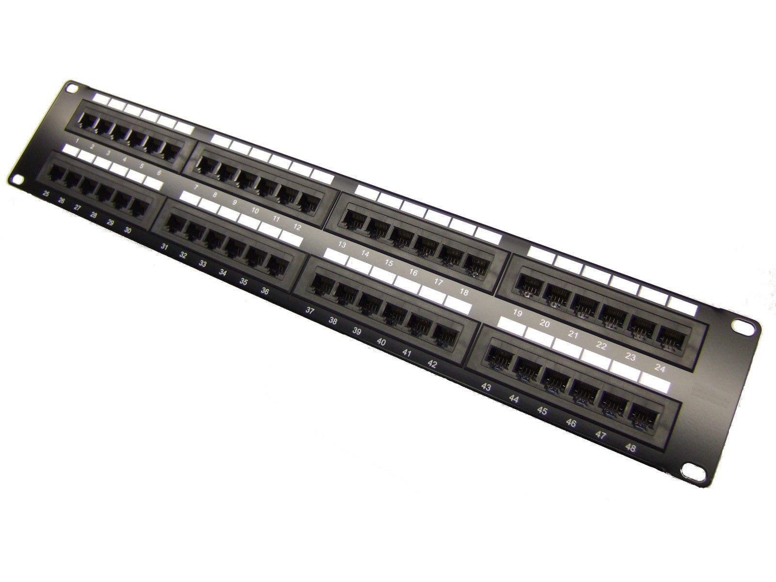 NEW CAT6 48 Port Patch Panel RJ45 110 UL Network Ethernet 19" Rack Mount 2U 2RU
