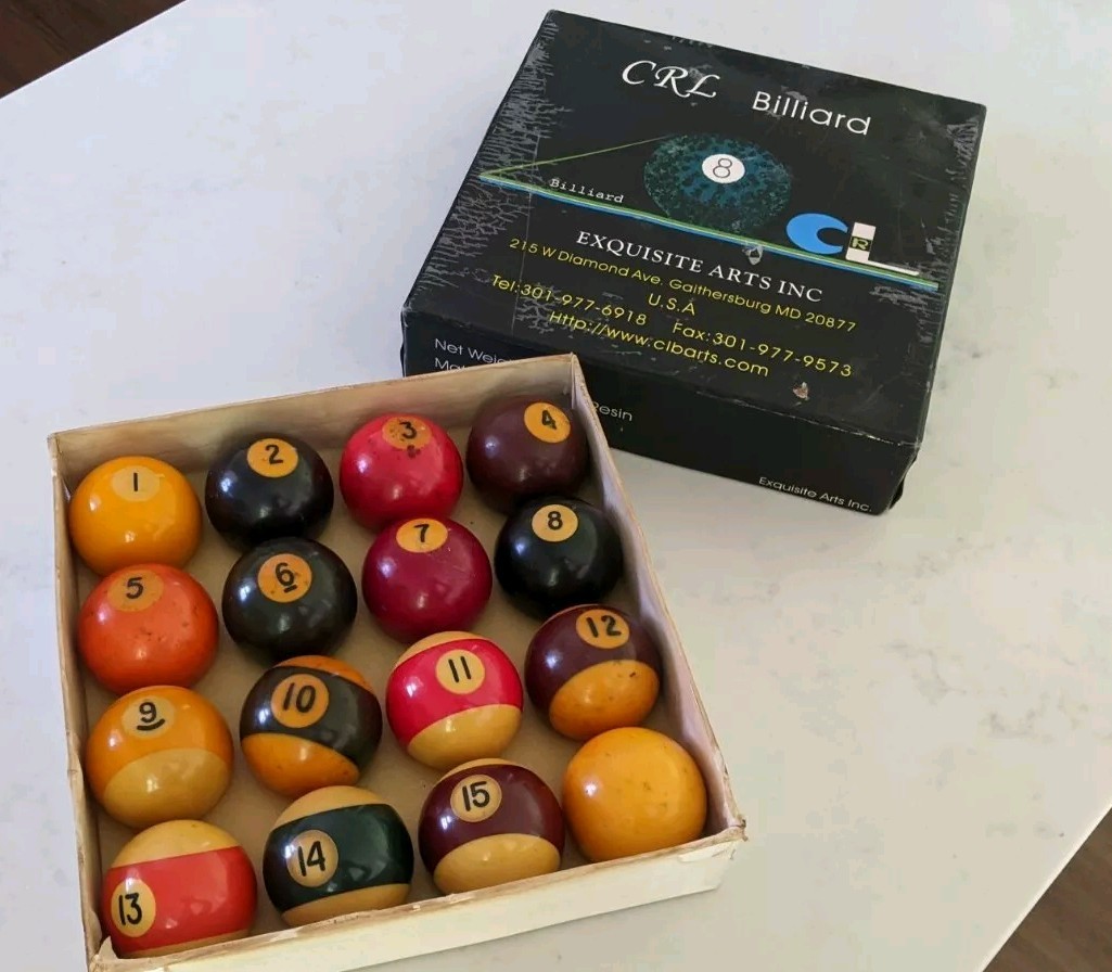 Vintage CRL Billard Phenolic Resin Balls