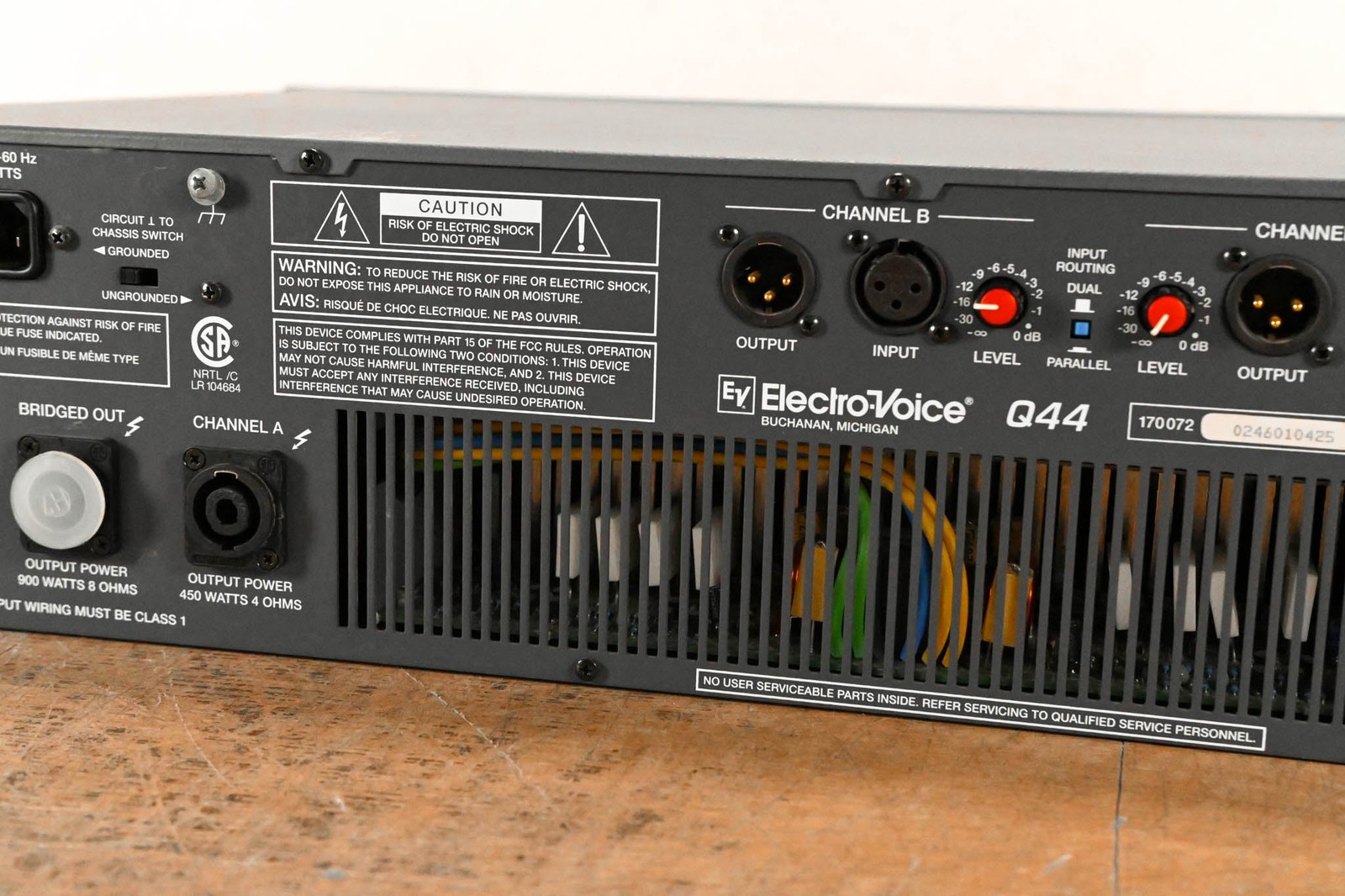 Electro-Voice (EV) Q44 Two-Channel Power Amplifier CG01Q6F