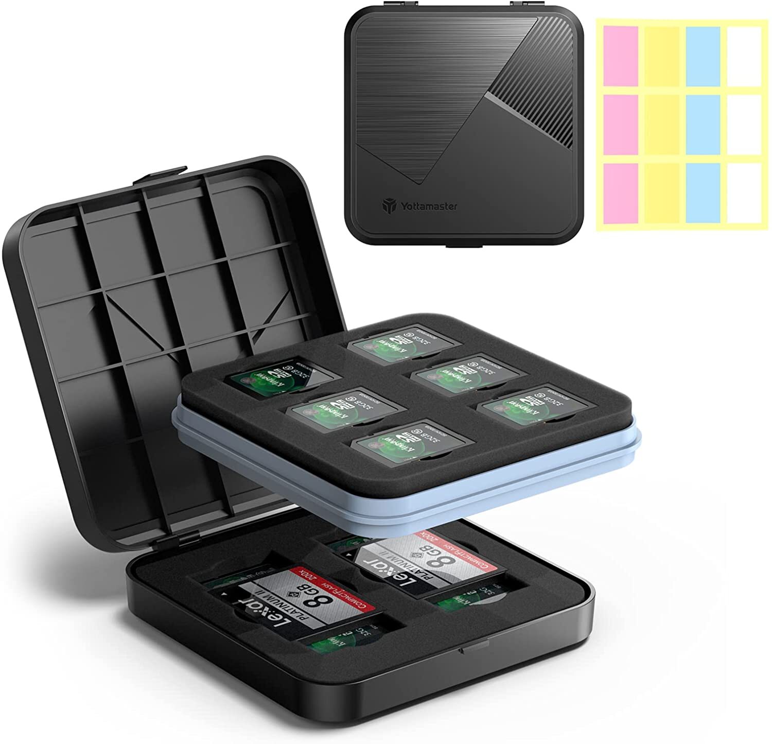 Yottamaster Memory Card Case Holder Storage Fit For SD Micro SD CF TF Cards