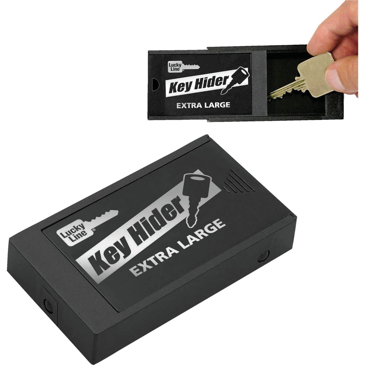 Lucky Line Black Plastic Extra Large Magnetic Key Hider 91201 Lucky Line 91201