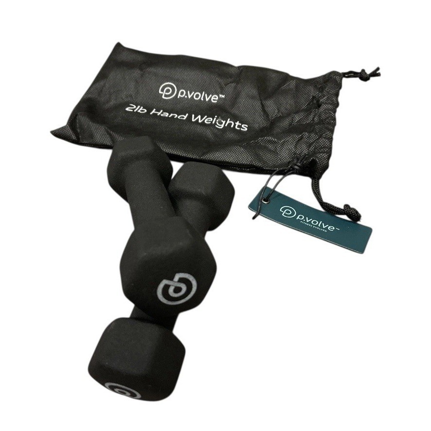 Pvolve 2 lb Hand Weights for Home Workouts core training