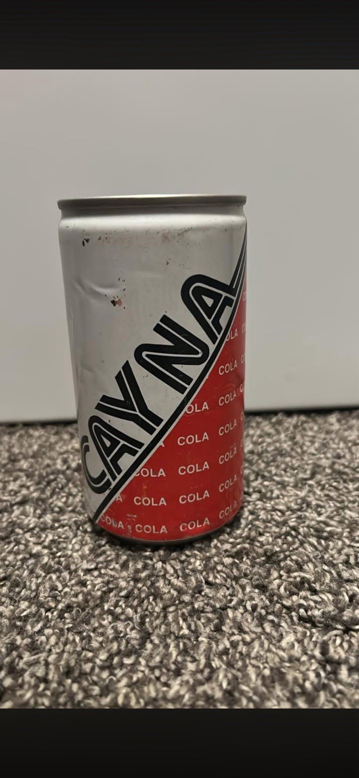 Vintage CAYNA Cola 12 oz Aluminum Can – Pull Tab – 1970s/80s – Virginia – Empty