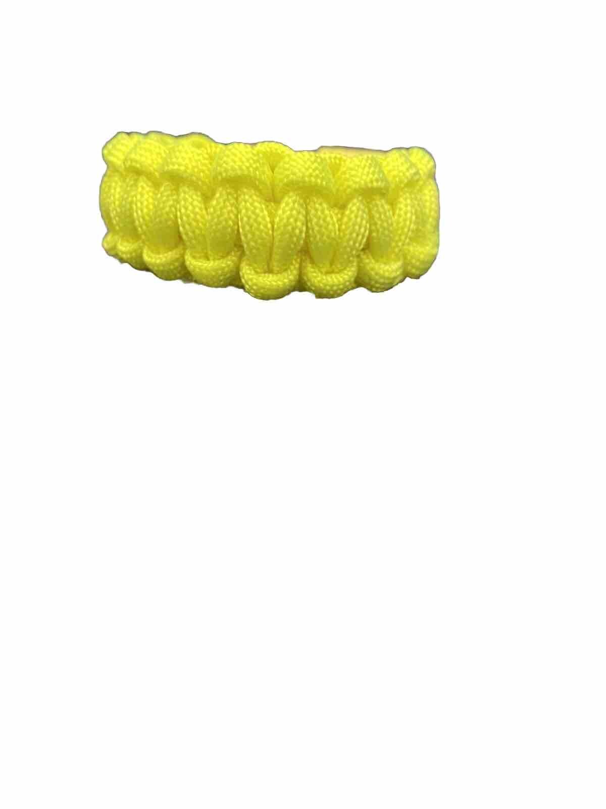 Bright Yellow Paracord Bracelet With Buckles XS