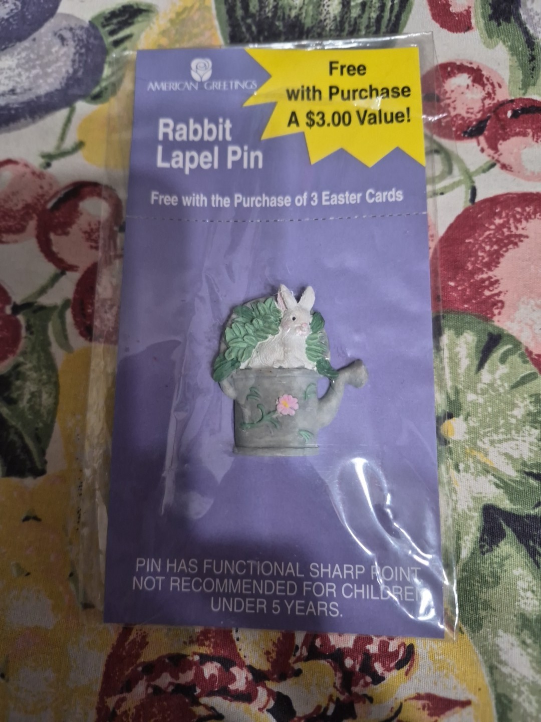 Hallmark Easter Rabbit Lapel Pin