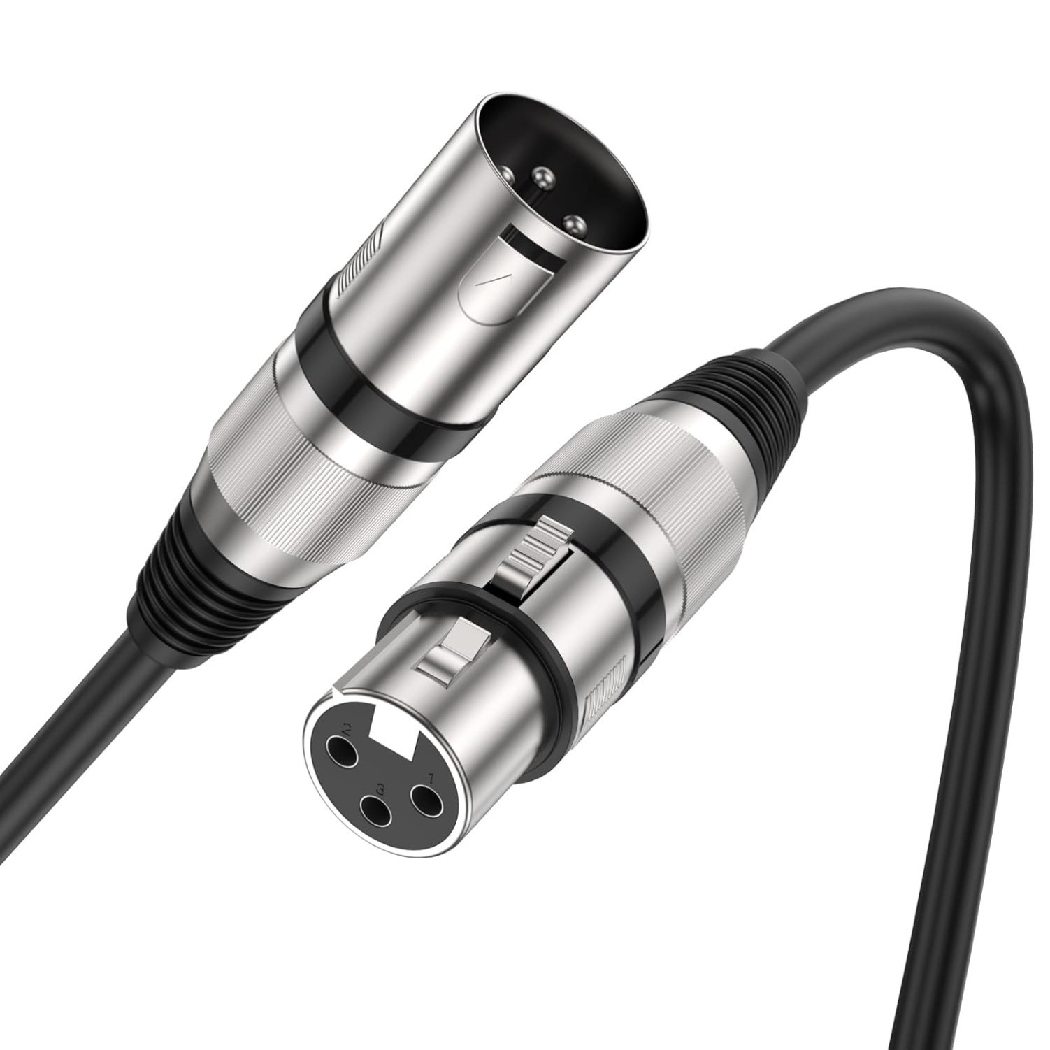 XLR Cable 6.6FT/2M 3 Pin Balanced XLR Male to Female Microphone Cable