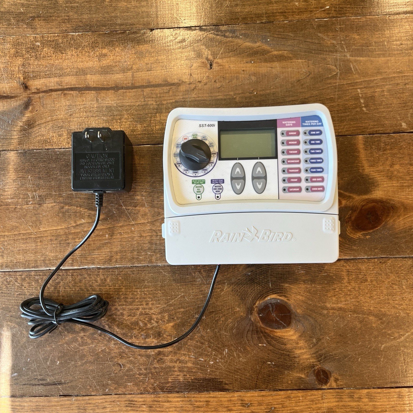 RAIN BIRD SST-600i Simple Set Indoor Sprinkler Irrigation System Timer + Power
