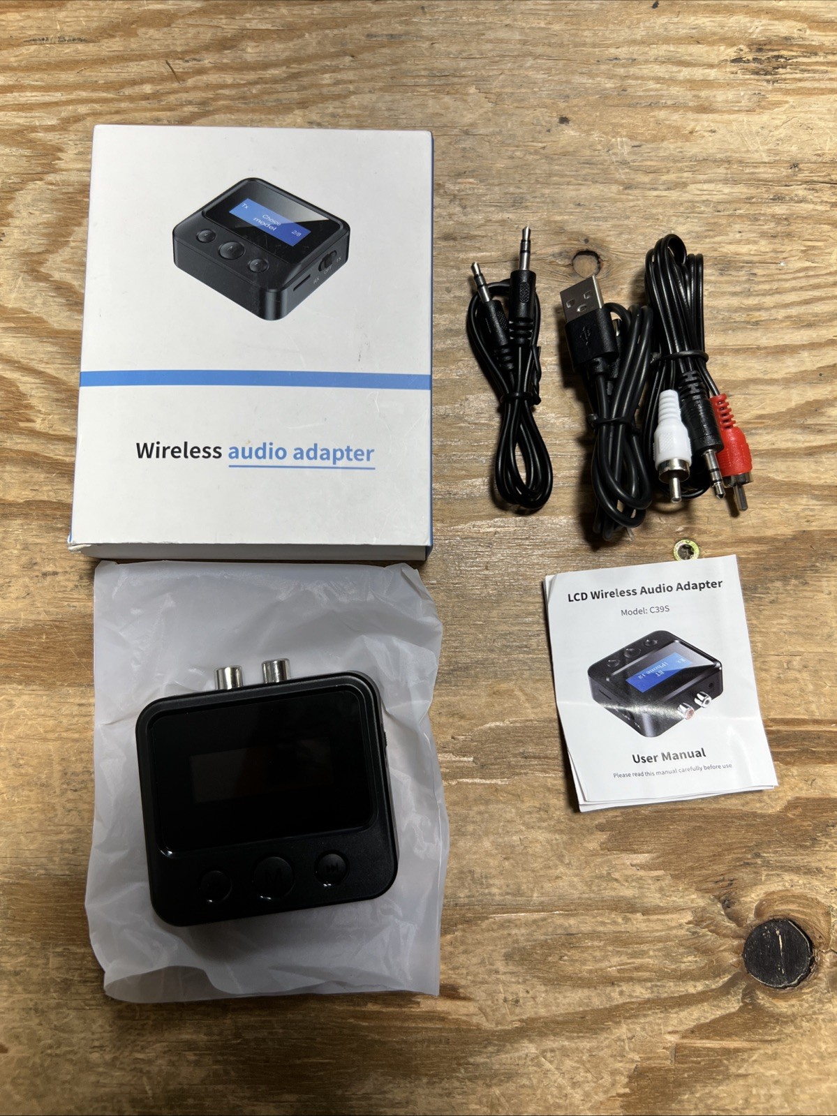 LCD Audio Receiver Transmitter Bluetooth-compatible 5.0 Wireless Adapter #C395
