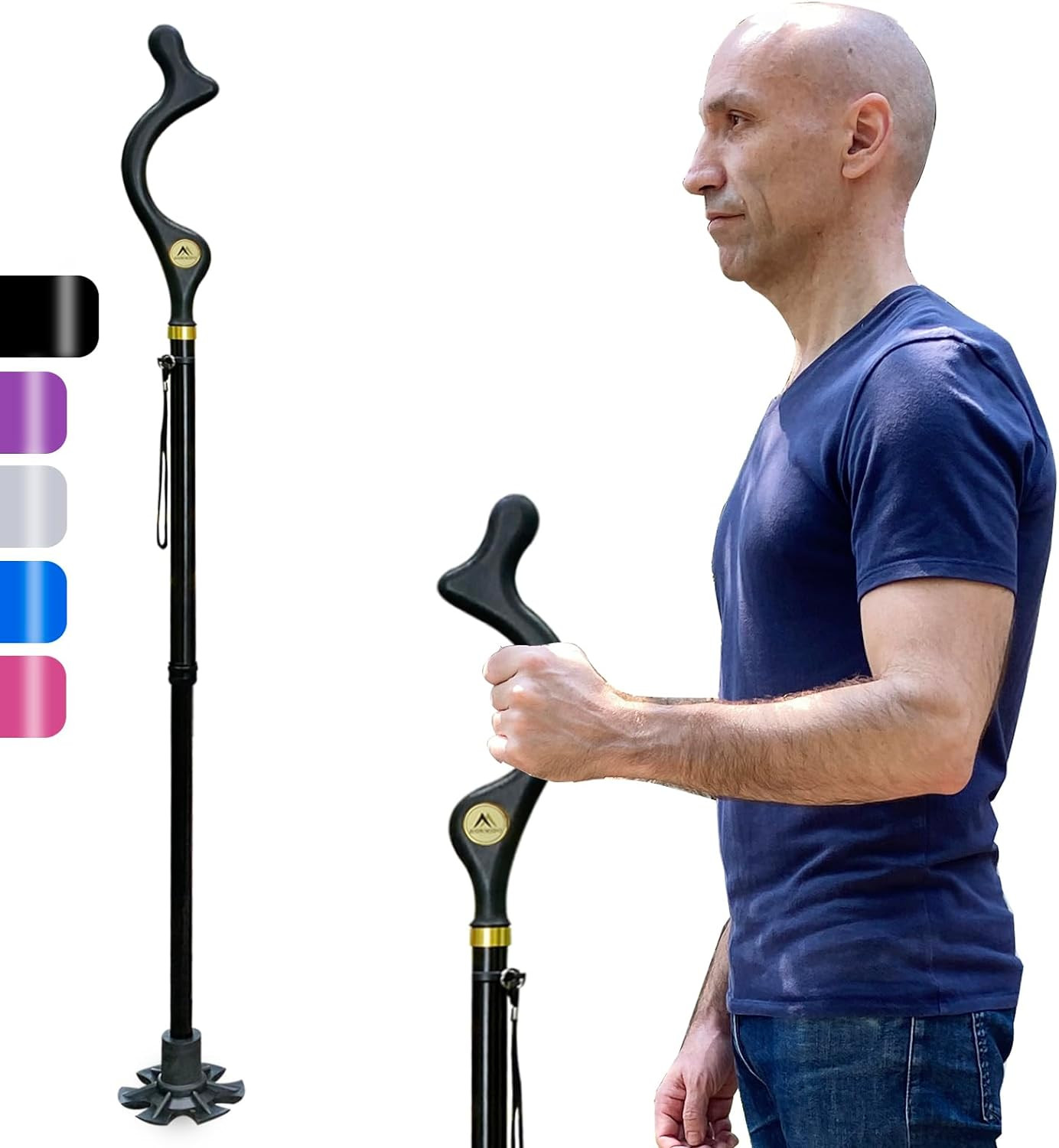 Walking Cane Foldable for Men & Women Seniors for BalanceSelf Standing Folding
