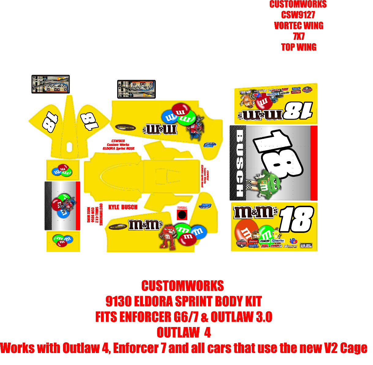 CUSTOMWORKS ELDORA  SPRINT KB CANDY  THEME WRAP KIT