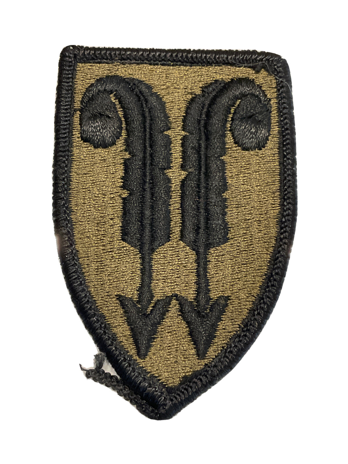 Original VIETNAM U.S ARMY 22nd SUPPORT BRIGADE MERROW EDGE SUBDUED PATCH
