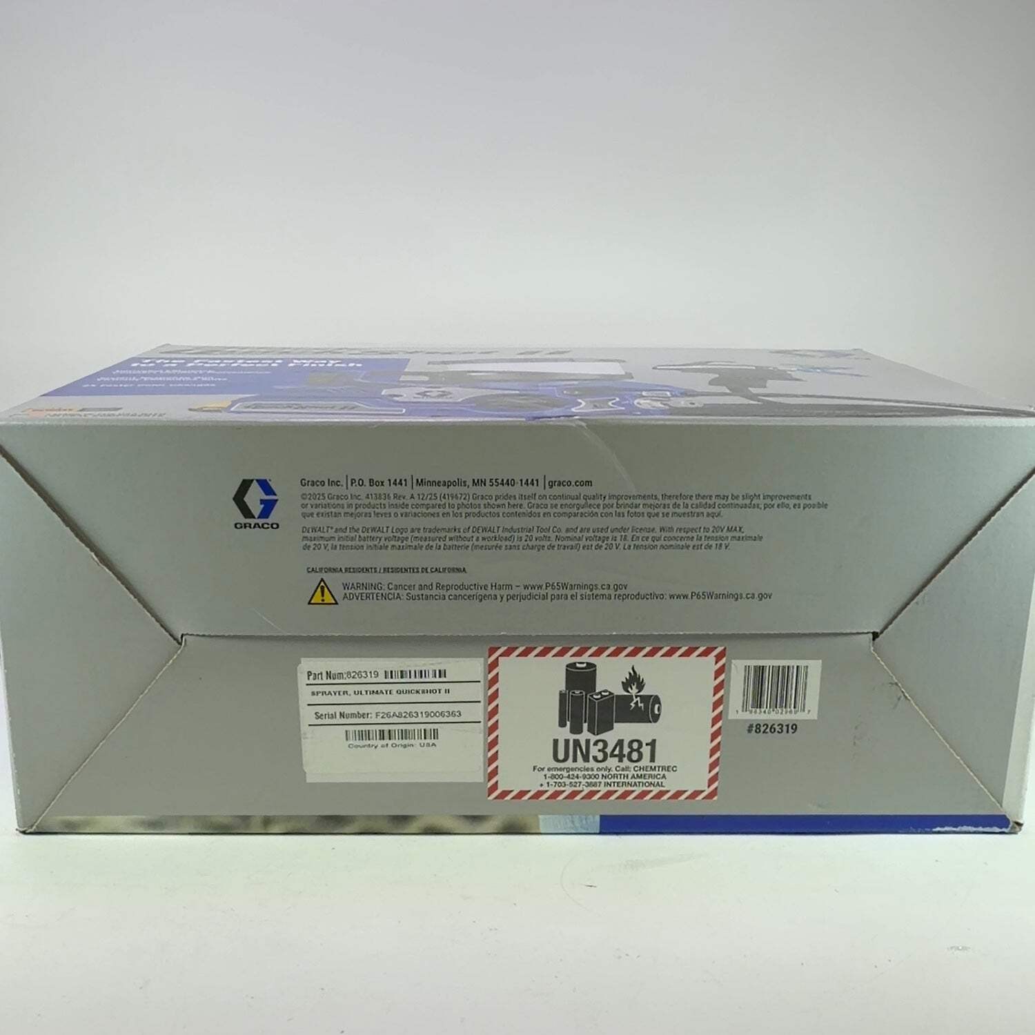 New Graco Ultimate Quickshot II 826319 20V Cordless Airless Paint Sprayer DEWALT