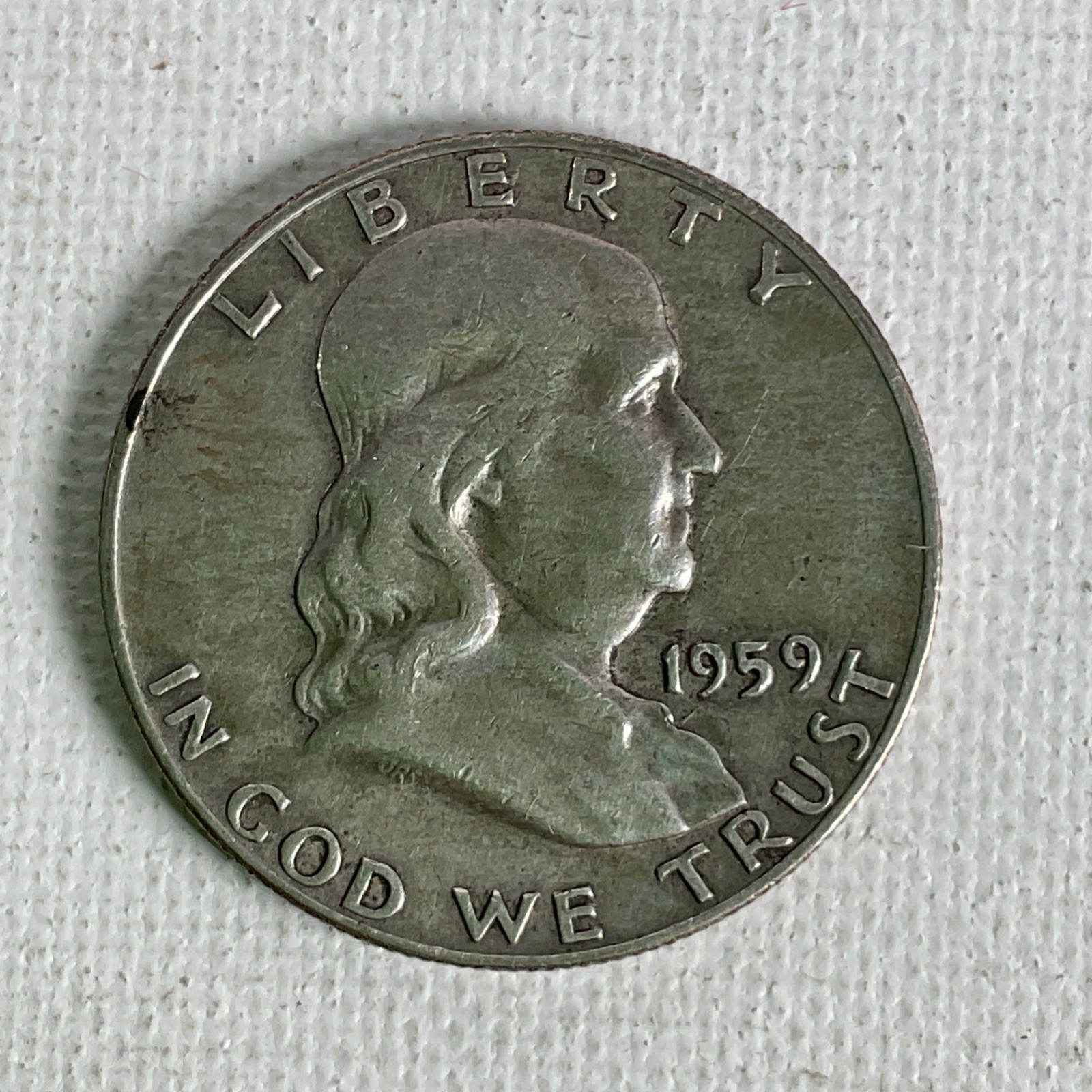 1959 Franklin Half Dollar, D     #1004