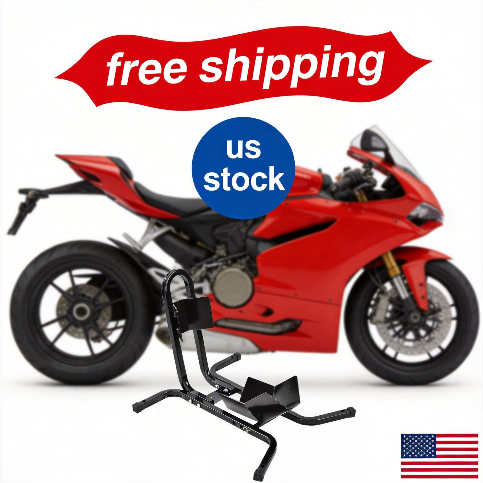 Heavy Duty Steel Front Tire Stand Holder for 16-21 Inch,Motorcycle Wheel Chock