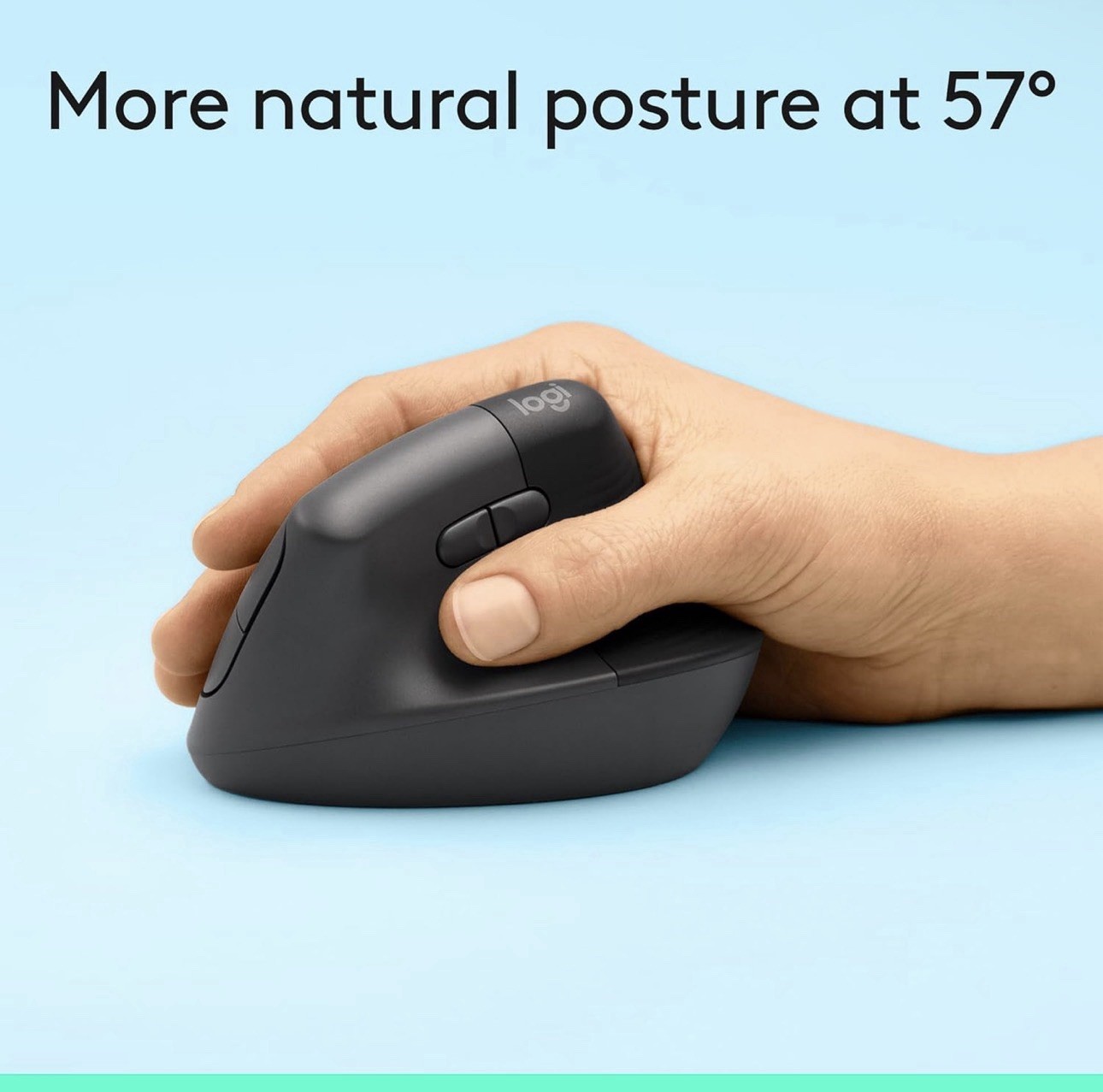 Logitech Lift Vertical Ergonomic Right-Handed Bluetooth/Wireless Optical Mouse