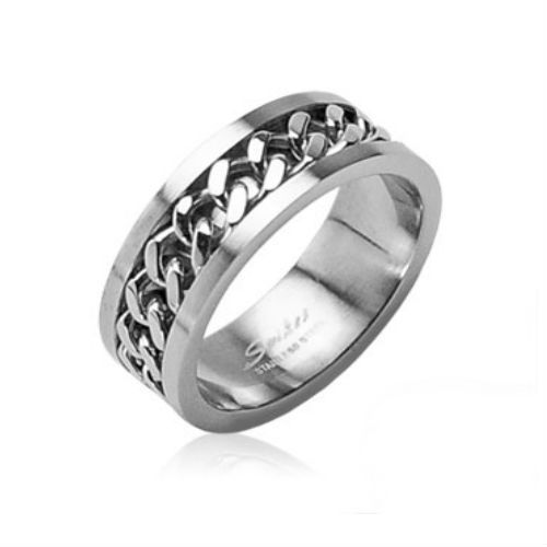 Teenager Wedding Ring Women Men Pair Steel Chain New