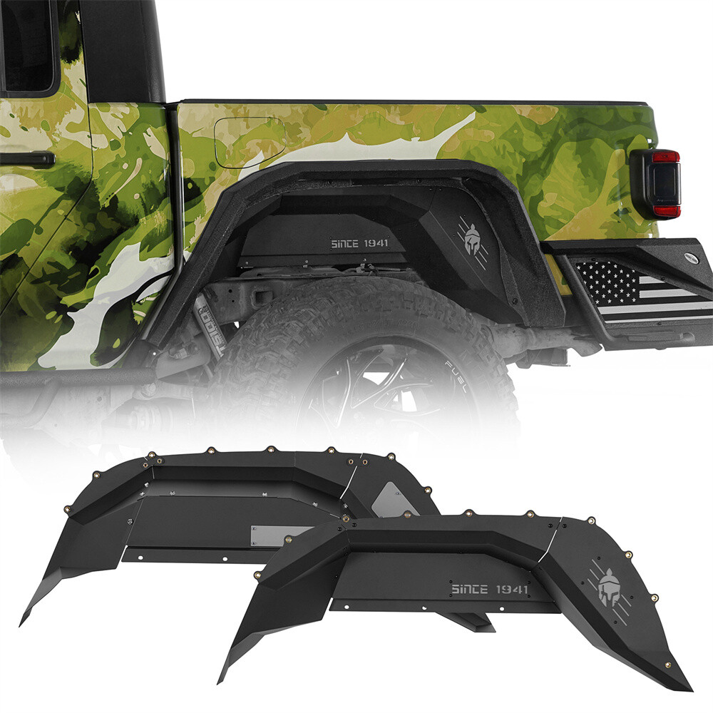 Aluminum Inner Fender Liners Rear Fender Mud Guards Fit 20-26 Jeep Gladiator JT