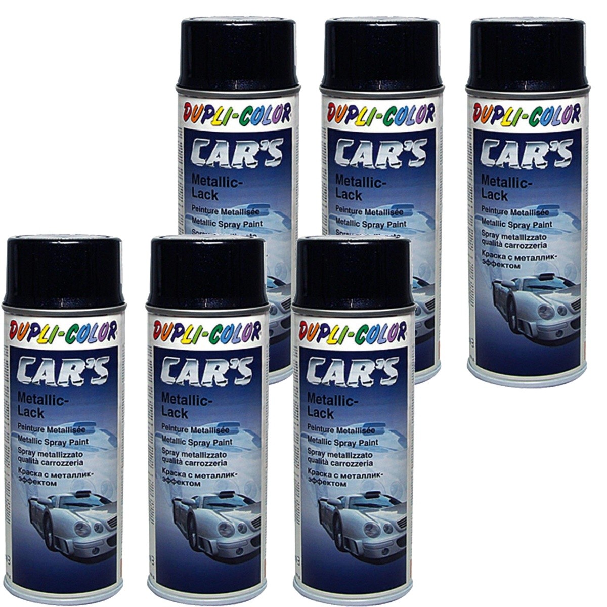 Duplicolor Car's Metallic Paint Black 6x 400ml.