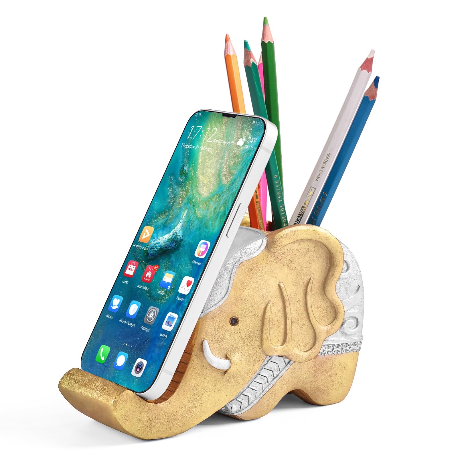 Elephant Pencil Holder with Stand, Elephant Gifts for