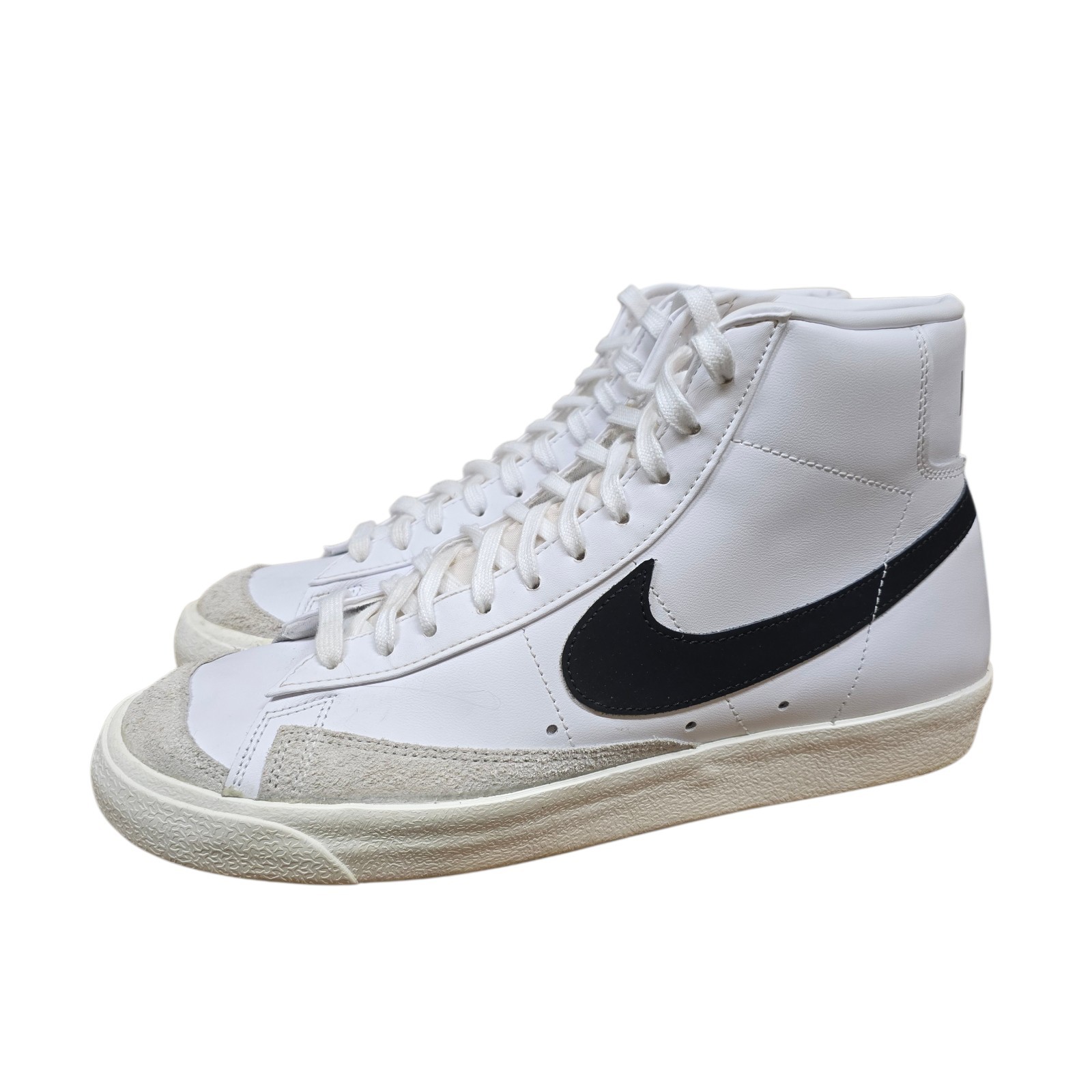 Nike Blazer Mid '77 Basketball Shoes Men's 12 White Black High Top EUC