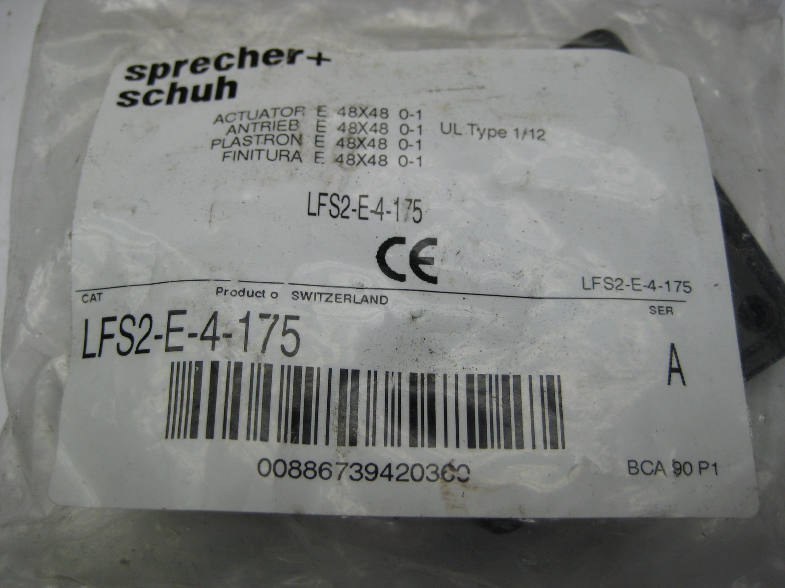 SPRECHER+SCHUH LFS2-E-4-175 SER.A ACTUATOR NSMP
