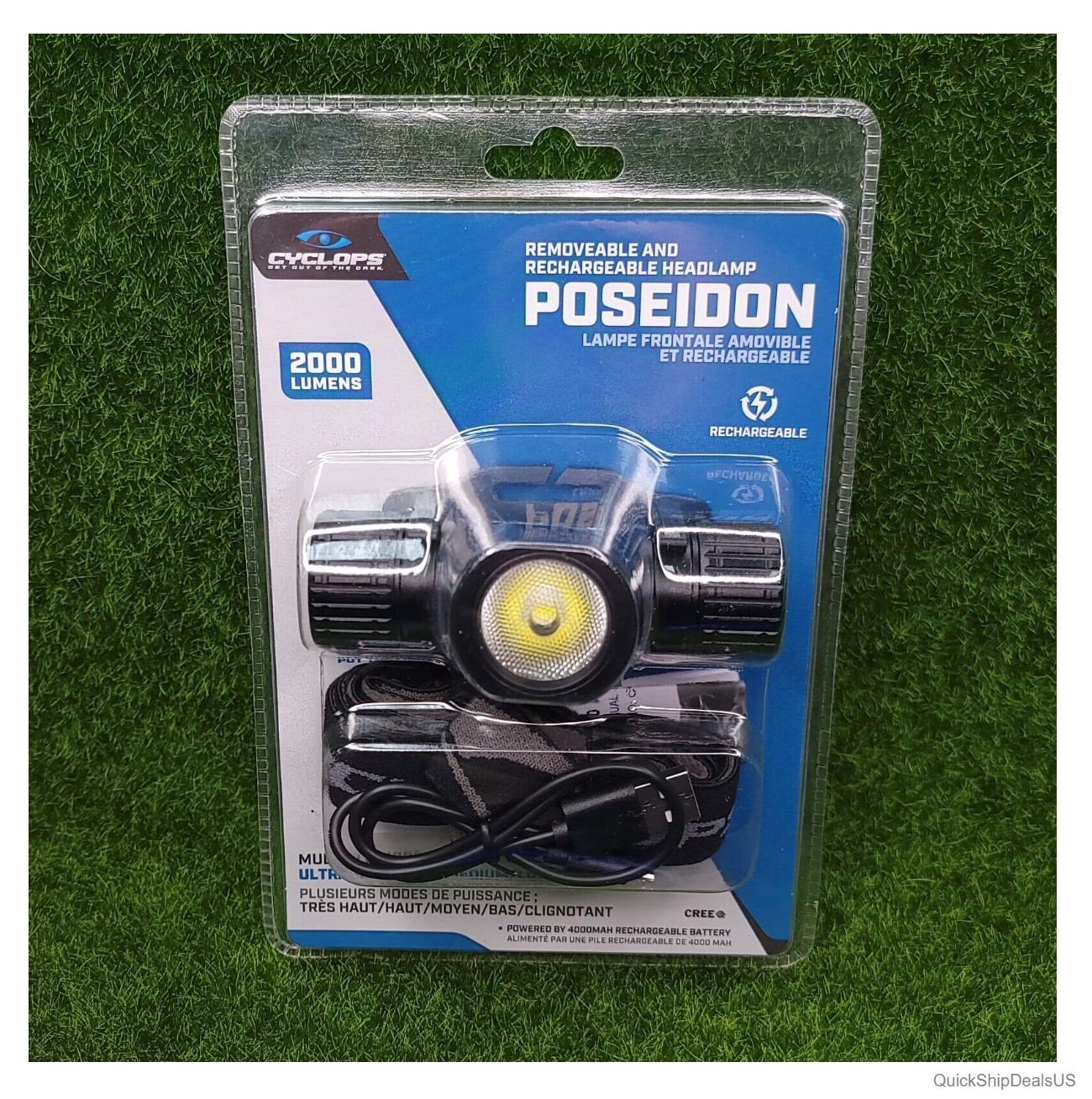 20W 2000 Lumen Headlamp 21700 Battery Included IPX4 Rechargeable Long Range