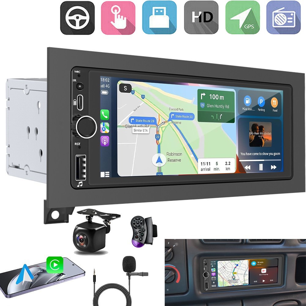 For 1998-2000 Dodge Durango 6.9" Android Auto Carplay Car Stereo Radio GPS RDS