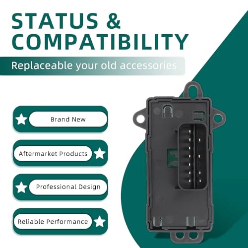 Power Window Switch Driver Side Compatible with Dodge Caravan/Grand Caravan,