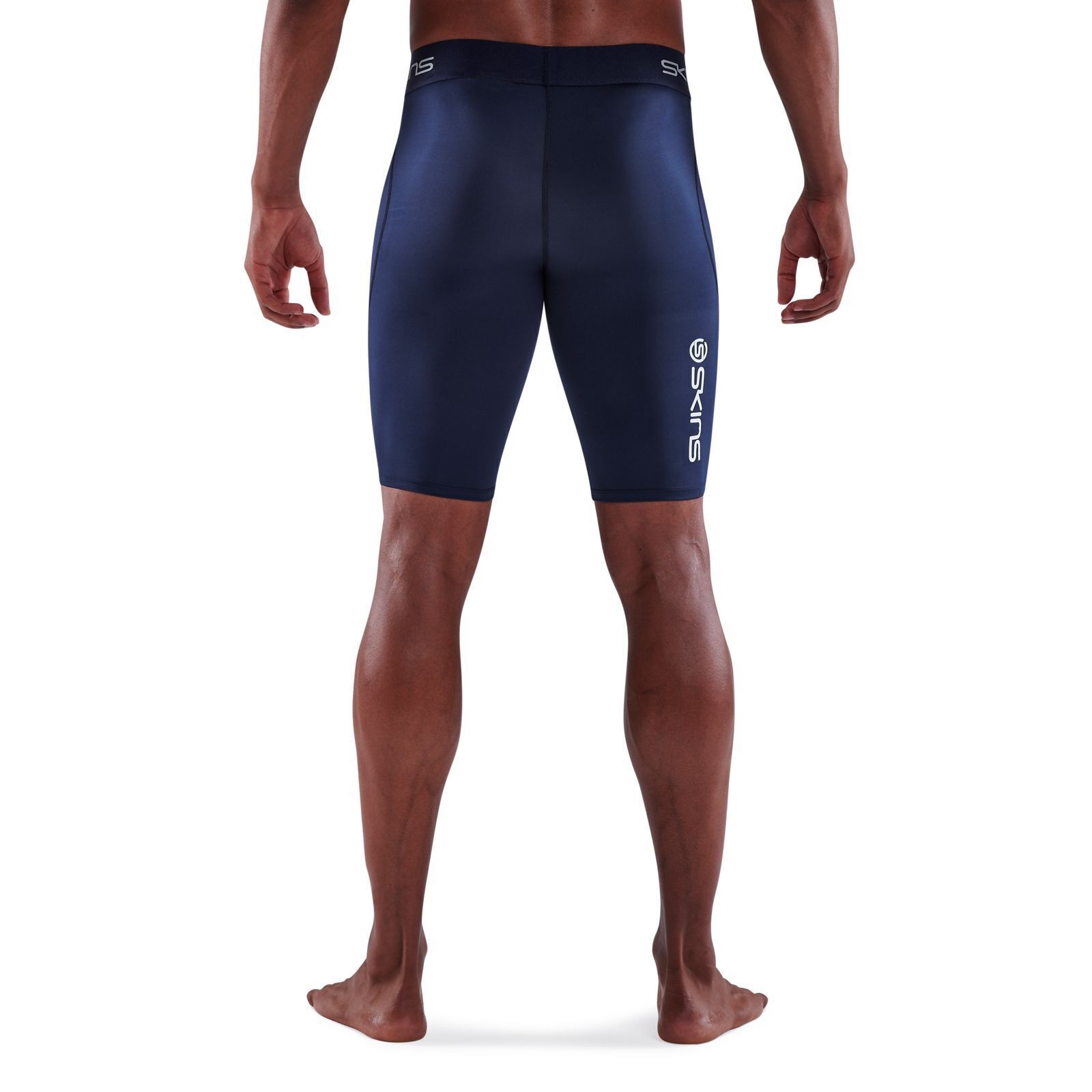 PAY LESS! || Skins Series-1 Mens Compression Half Tights (Navy)