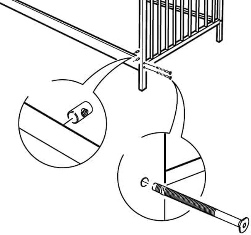 M6 X 100Mm Bunk Bed Bolts,Ikea Bedframe Bolts, IKEA Headboard Bolts, Bed Bolt M6
