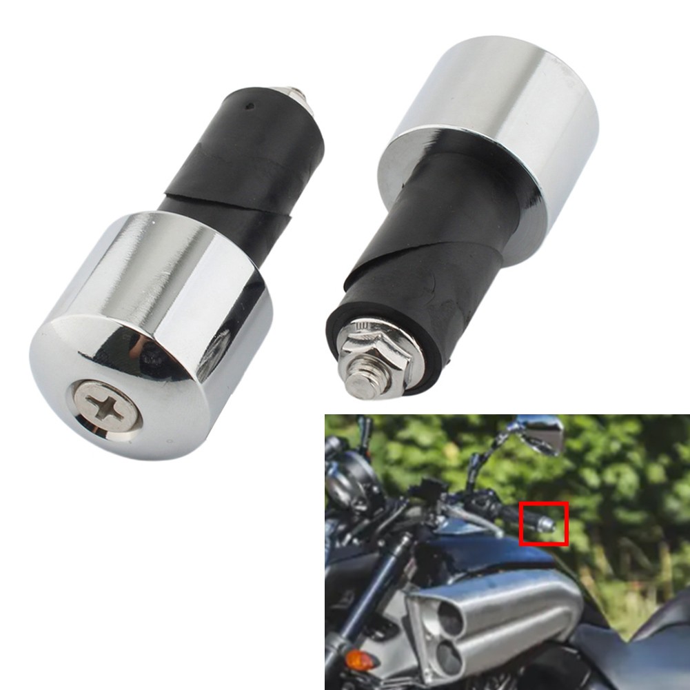 Bar Ends Hand Grip Handlebar End Caps Chrome For Yamaha VMAX 400 450 500 750