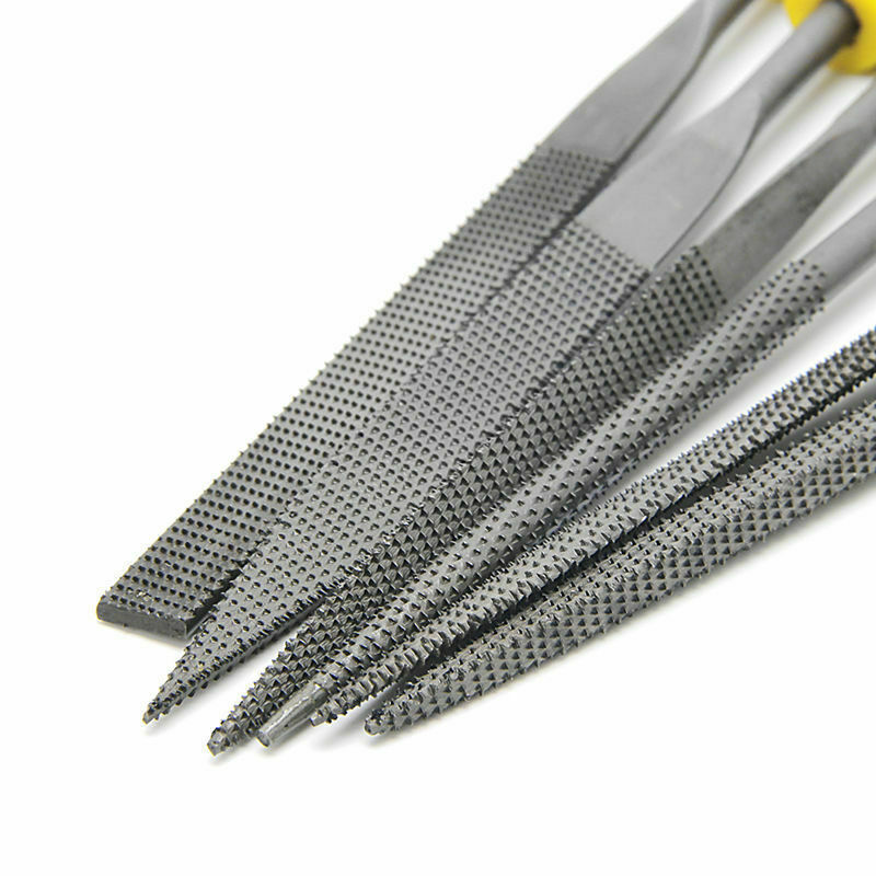 Useful Small Wood Rasp Set 6 pcs Rasp Round Flat Half-Round Triangular Square