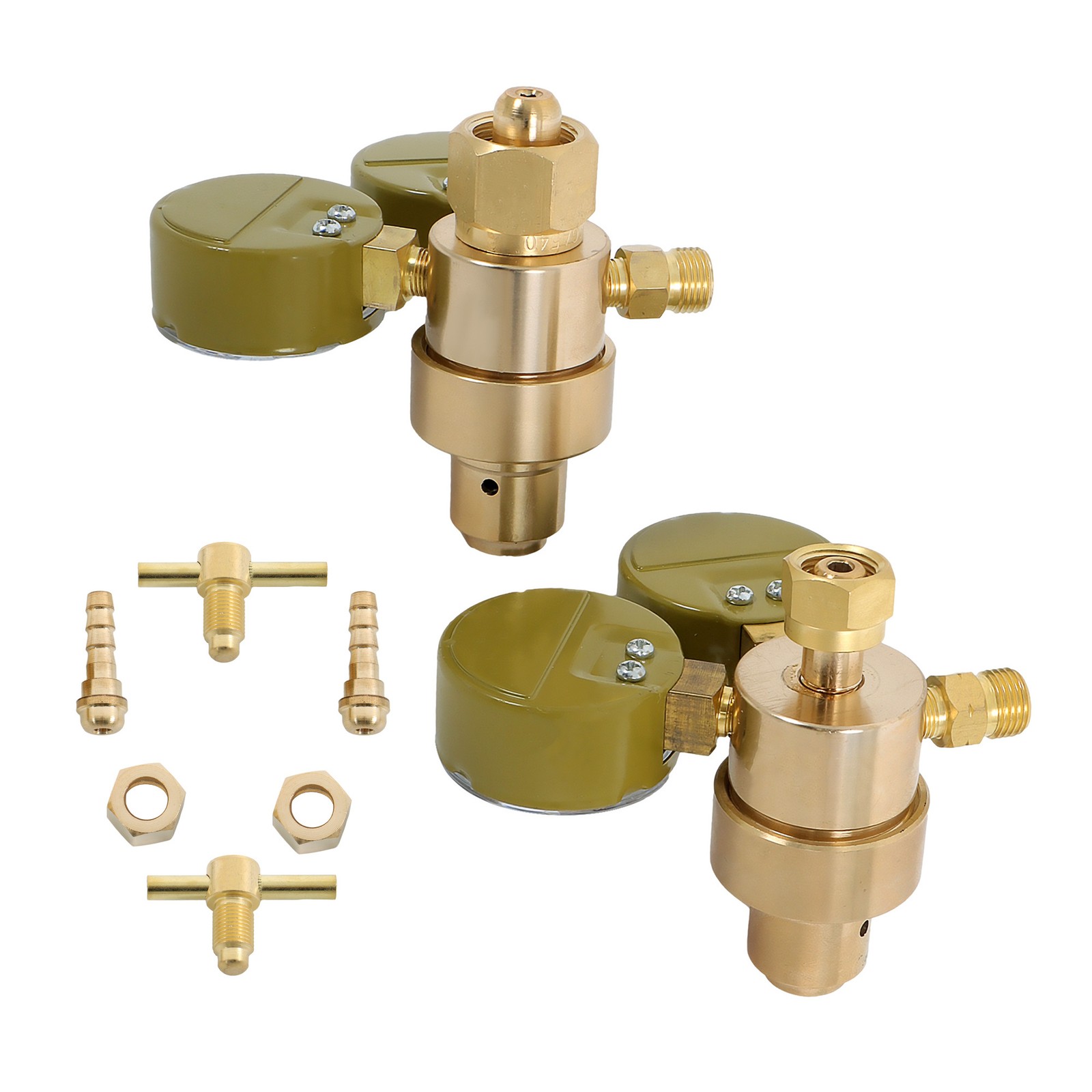 OXYGEN & ACETYLENE Regulators Fit Victor Gas Torch Cutting Solid Brass 4 Welding