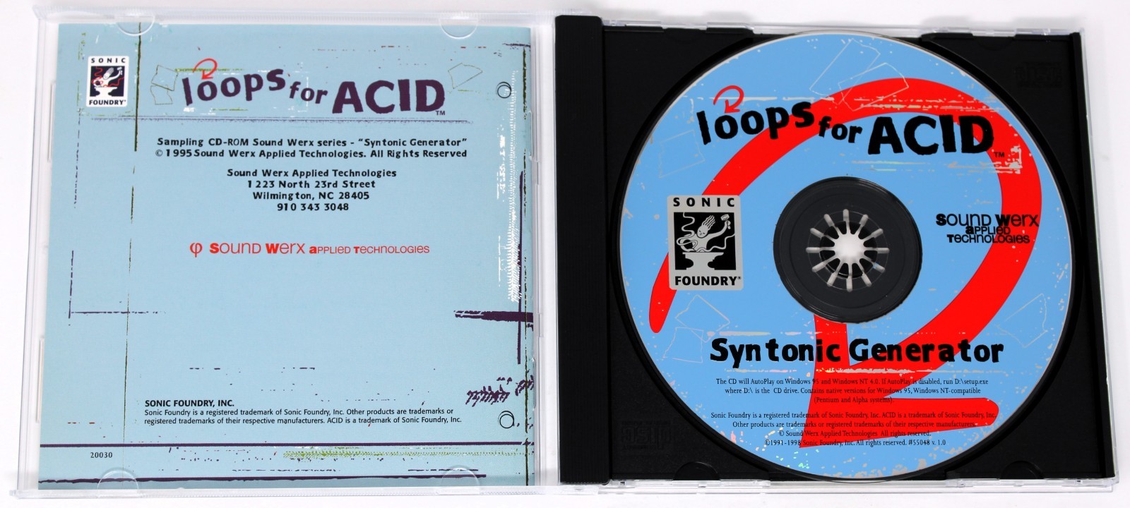 Sonic Foundry Syntonic Generator Loops For Acid Sample/Sound Library/Sampling CD