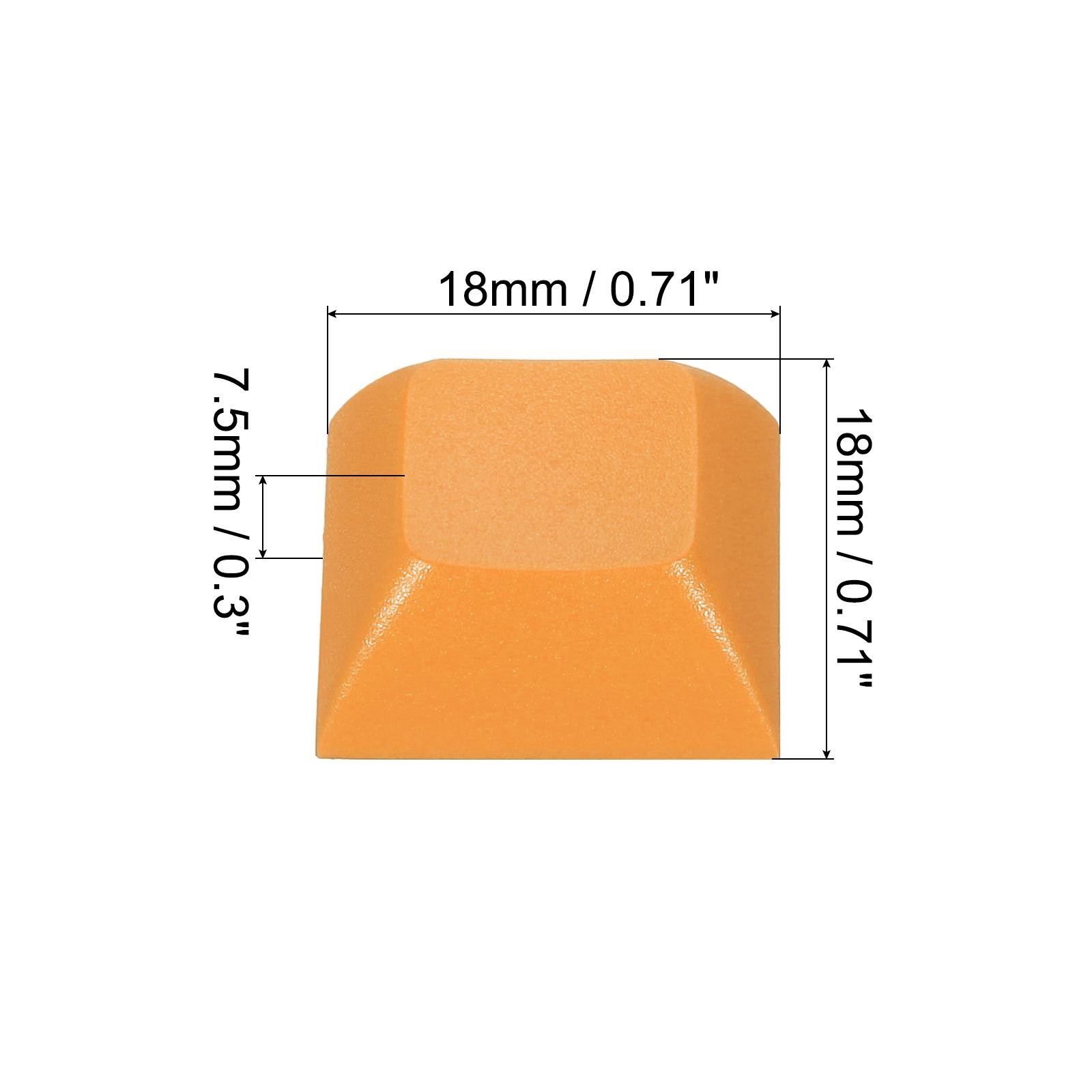 1U Blank Keycaps 5 Pack MX Keyboard Replacement Universal PBT Mechanical Orange