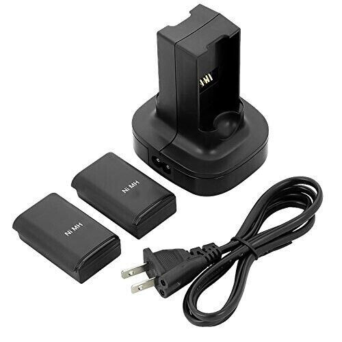 2 PCS Battery Pack & Charger Dock For Microsoft Xbox 360 Wireless Controller