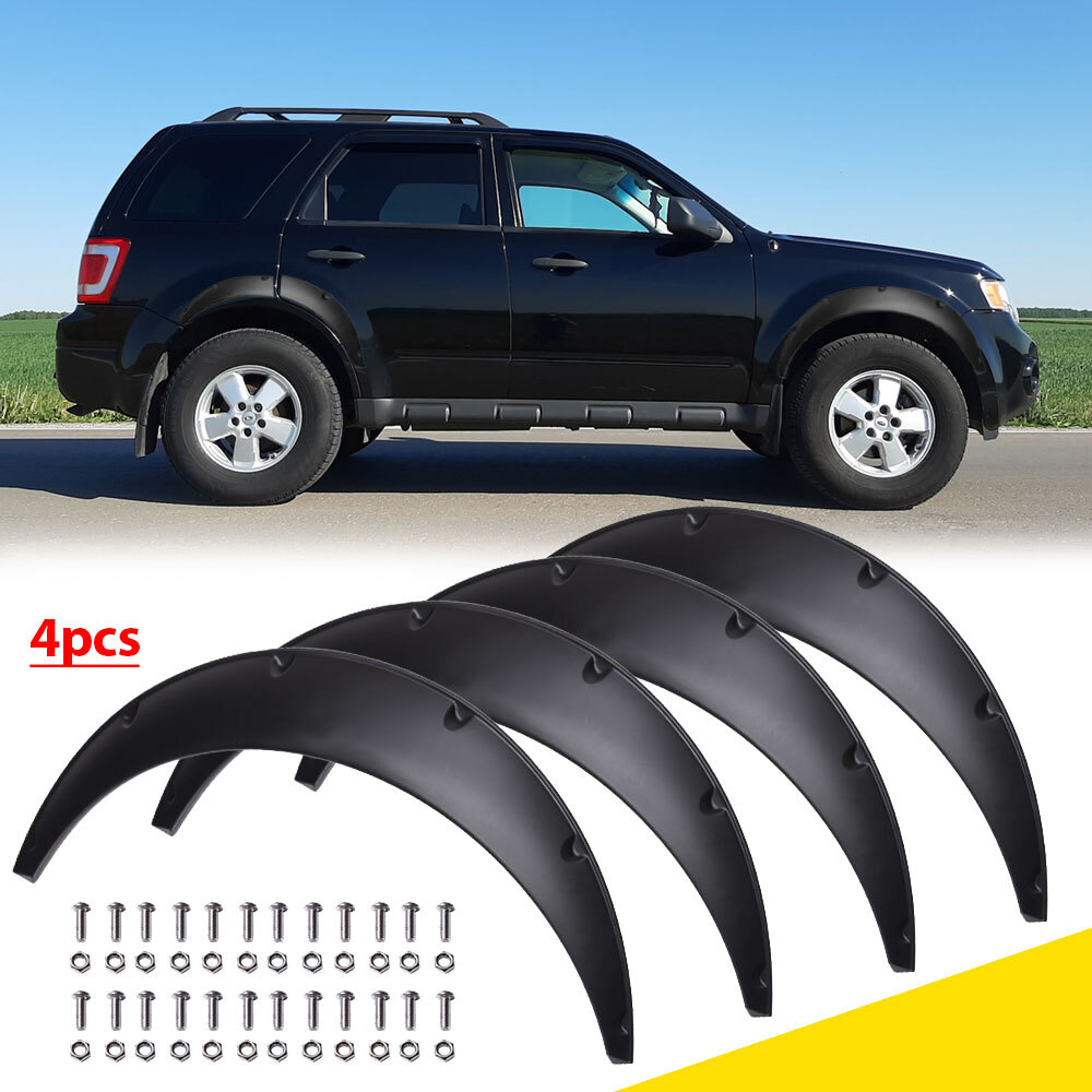 4PCS Fender Flares for Ford Escape 2001-2023 4.5" Extra Wide Body Kit Wheel Arch