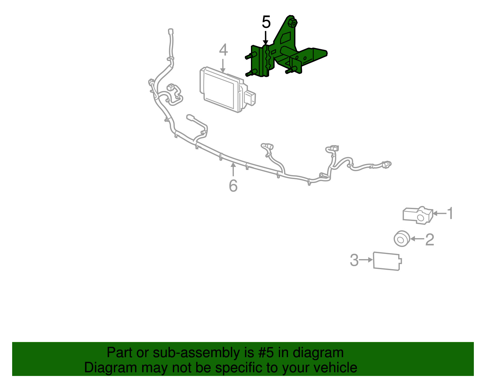 Genuine GM Forward Range Radar Bracket 22813677
