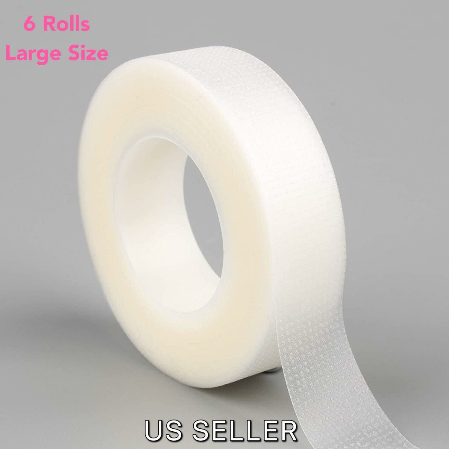 6 Rolls Eyelash Extension PE Micropore Medical Tape Clear Lash Makeup Tool Large