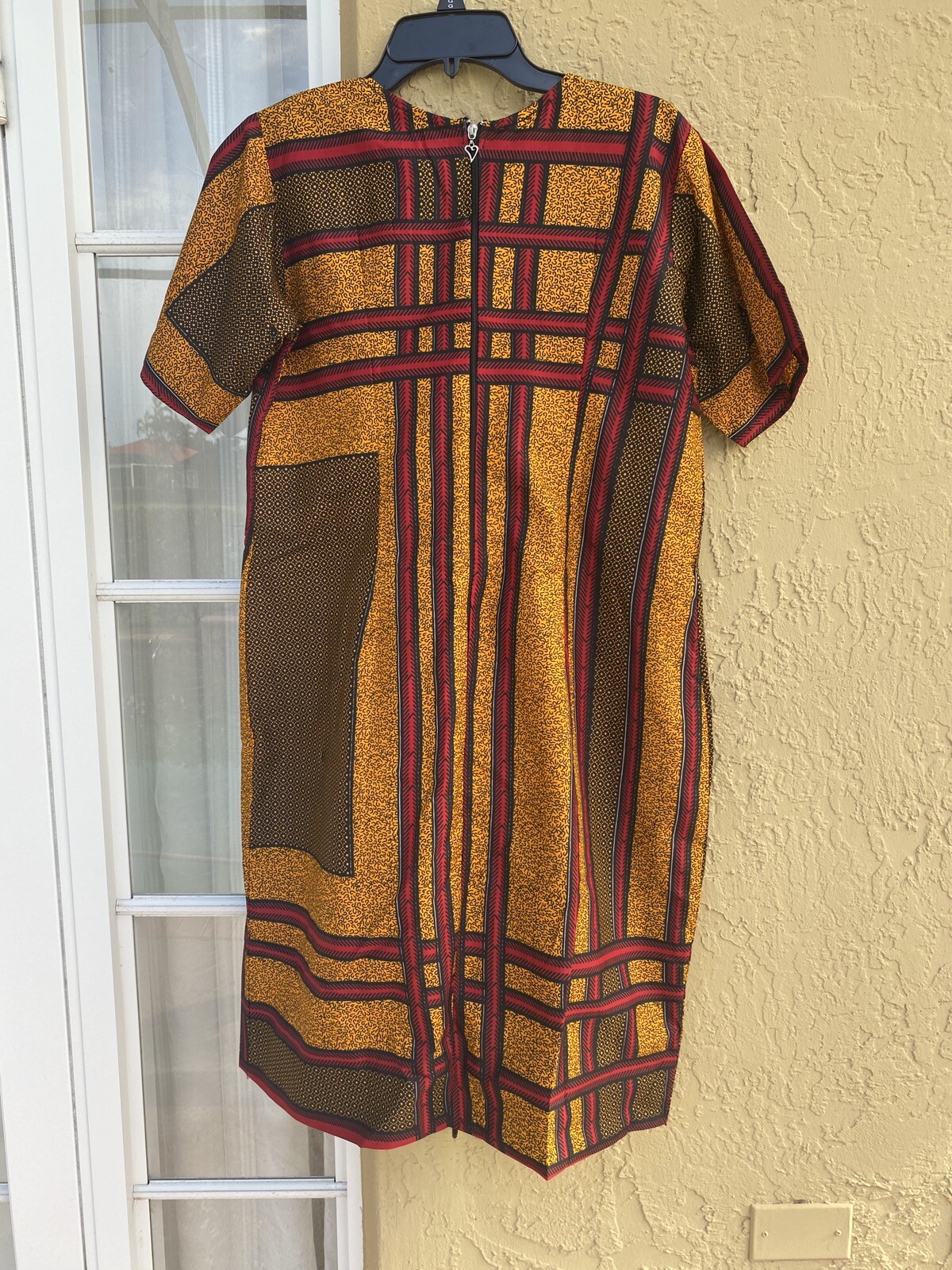 NIGERIAN AFRICAN WAX ANKARA DRESS ( CULTURAL& ETHNIC CLOTHING AFRICA )-L/XLARGE